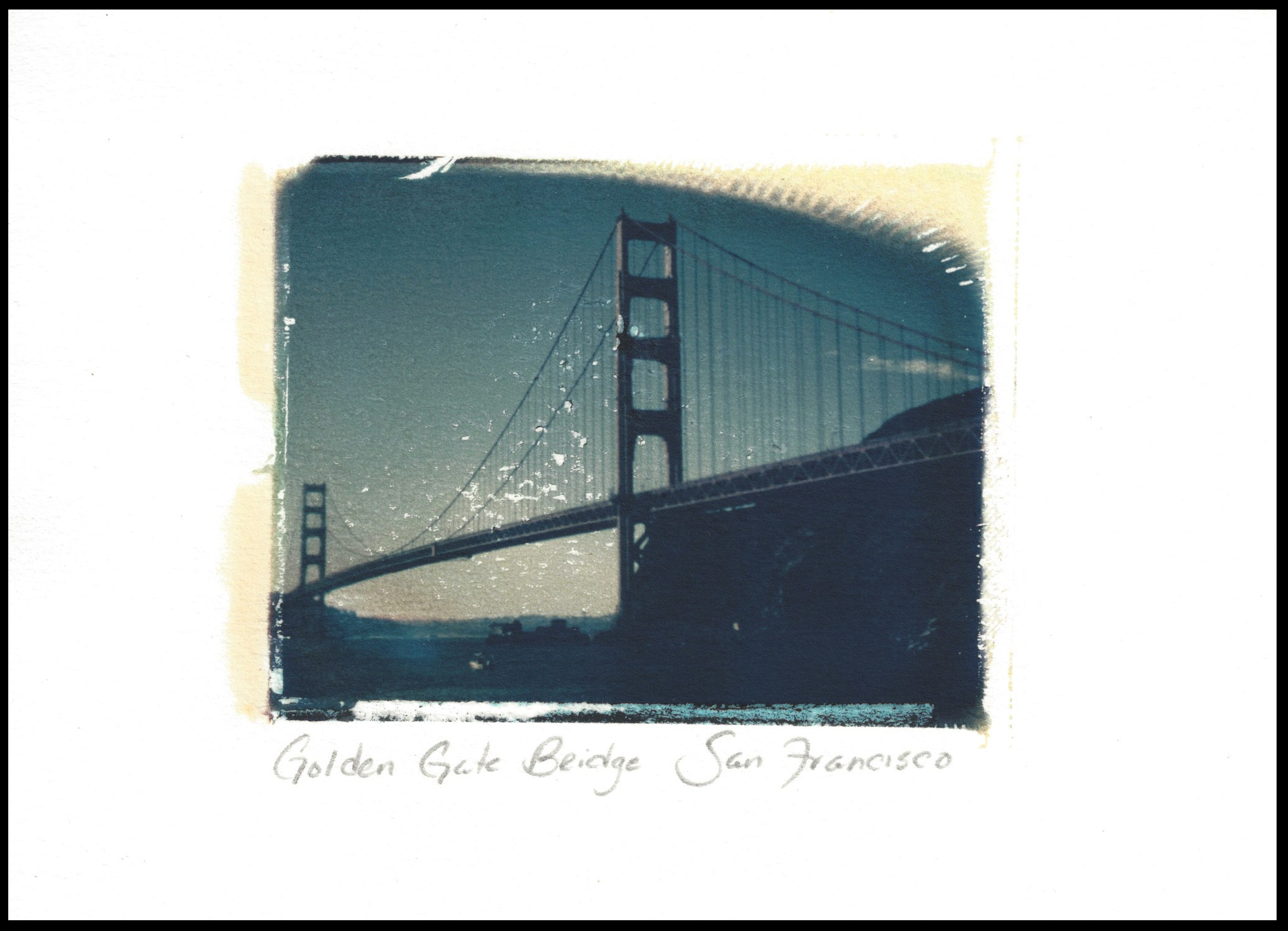 San Francisco, Golden Gate Bridge, Polaroid Transfer